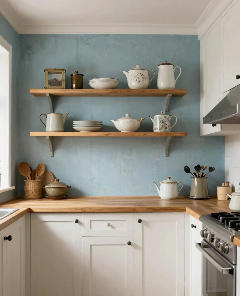 Transform Your Space: 19 Kitchen Accent Wall Ideas You Need to See to Believe! - 13. Antique Finishes