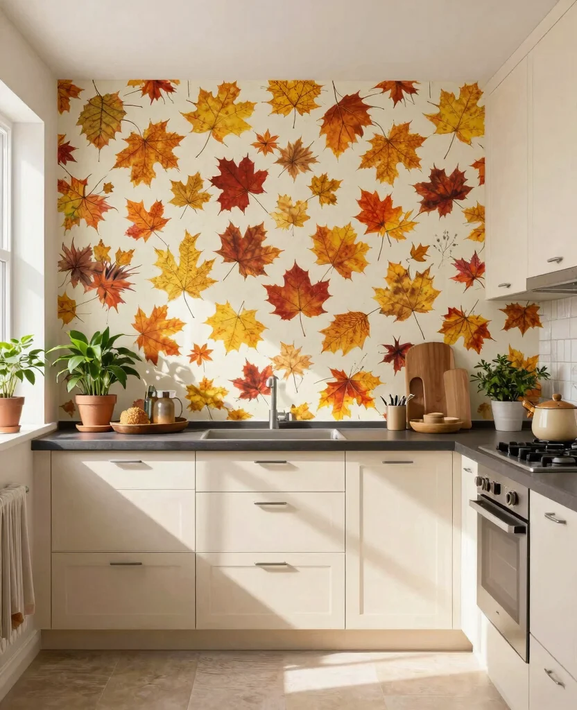 Transform Your Space: 19 Kitchen Accent Wall Ideas You Need to See to Believe! - 19. Seasonal Change