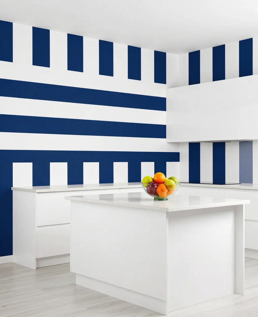 Transform Your Space: 19 Kitchen Accent Wall Ideas You Need to See to Believe! - 7. Bold Stripes