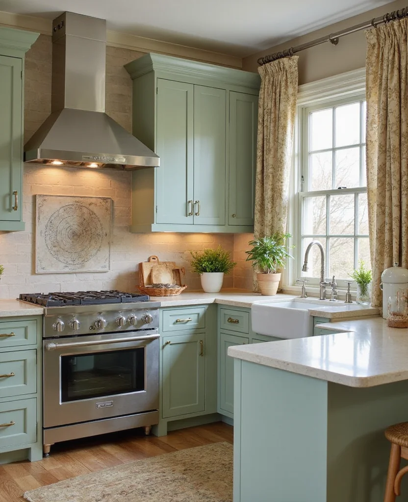 Transform Your Space: 19 Stunning Sage Green Kitchen Ideas You Can't Miss! - 1. Classic Sage Green Cabinets