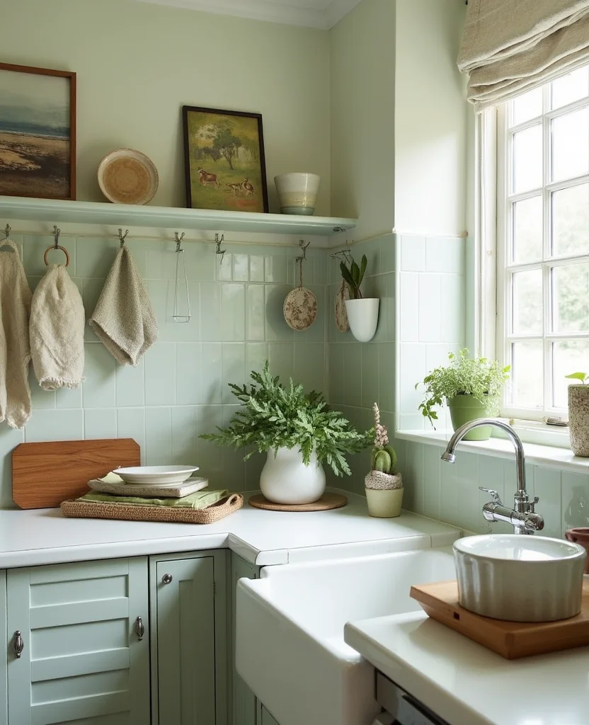 Transform Your Space: 19 Stunning Sage Green Kitchen Ideas You Can't Miss! - 19. Sage Green Decor and Accessories