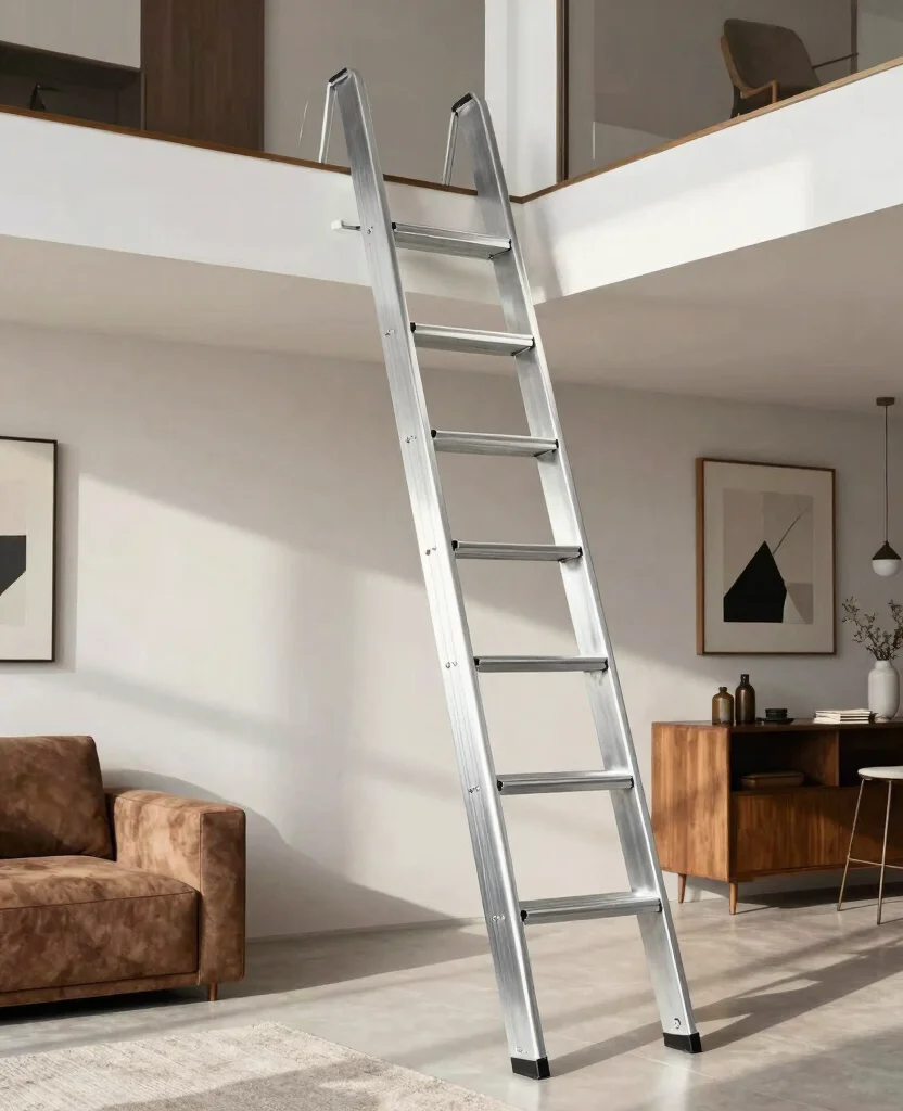 Unlock Hidden Storage: 19 Best Loft Ladders for Small spaces You Can't Miss! 57 Unlock Hidden Storage: 19 Best Loft Ladders for Small Areas You Can't Miss! - 6. Aluminum Loft Ladder 1