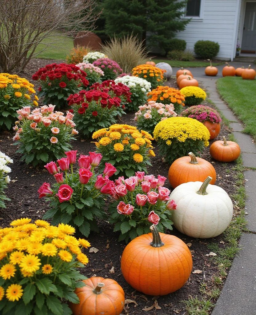 Unlock the Potential: 19 Sloped Side Yard Landscaping Ideas You Can't Miss! - 12. Seasonal Displays