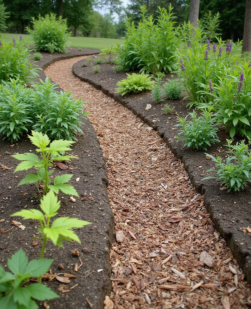 Unlock the Secrets: 19 Small Sloped Garden Ideas to Maximize Your Space! - 13. Incorporate Mulching