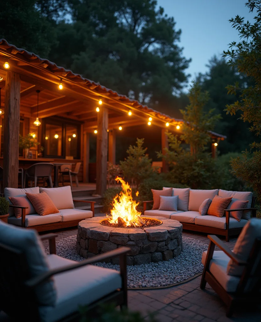 Unlock the Secrets: 19 Small Sloped Garden Ideas to Maximize Your Space! - 15. Add a Fire Pit