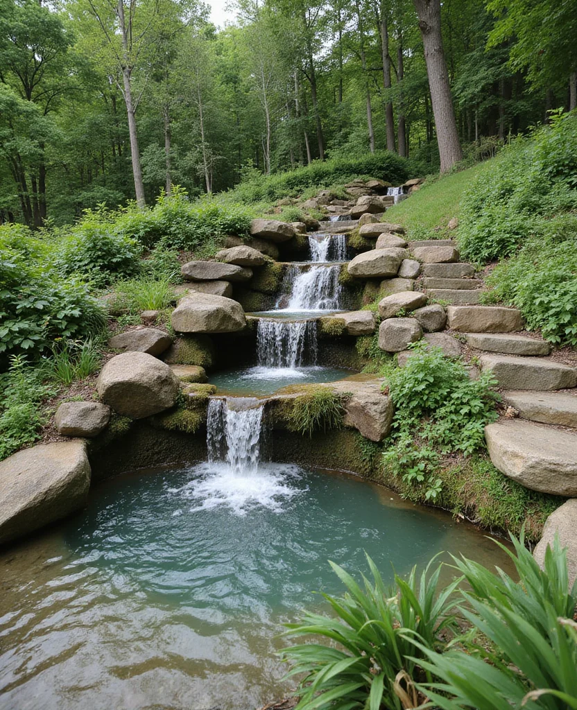 Unlock the Secrets: 19 Small Sloped Garden Ideas to Maximize Your Space! - 3. Add a Water Feature