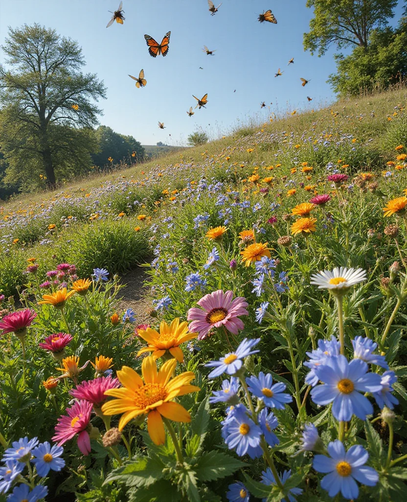 Unlock the Secrets: 19 Small Sloped Garden Ideas to Maximize Your Space! - 6. Plant a Pollinator Garden