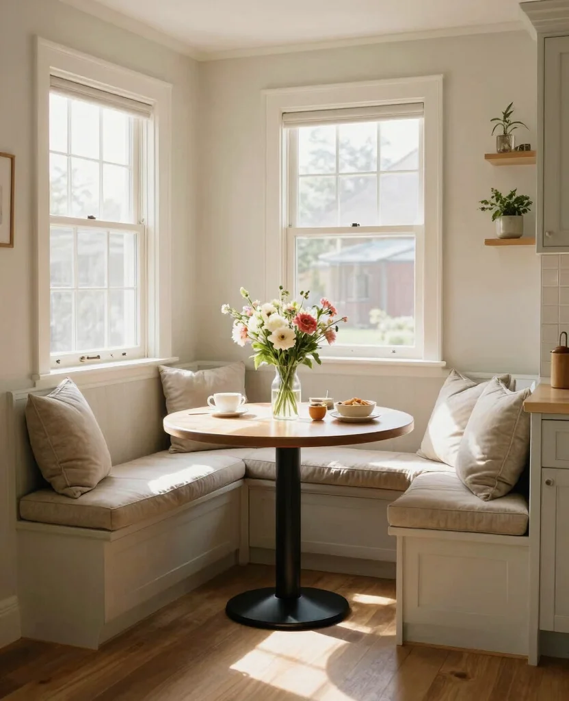 Unlock the Secrets of 19 Stunning L-Shaped Kitchen Layouts (You Won't Believe #4!) - 11. Cozy Breakfast Nooks 1