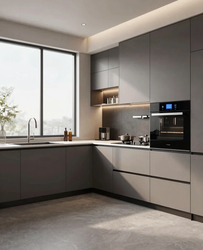 Unlock the Secrets of 19 Stunning L-Shaped Kitchen Layouts (You Won't Believe #4!) - 15. High-tech Functionality 1