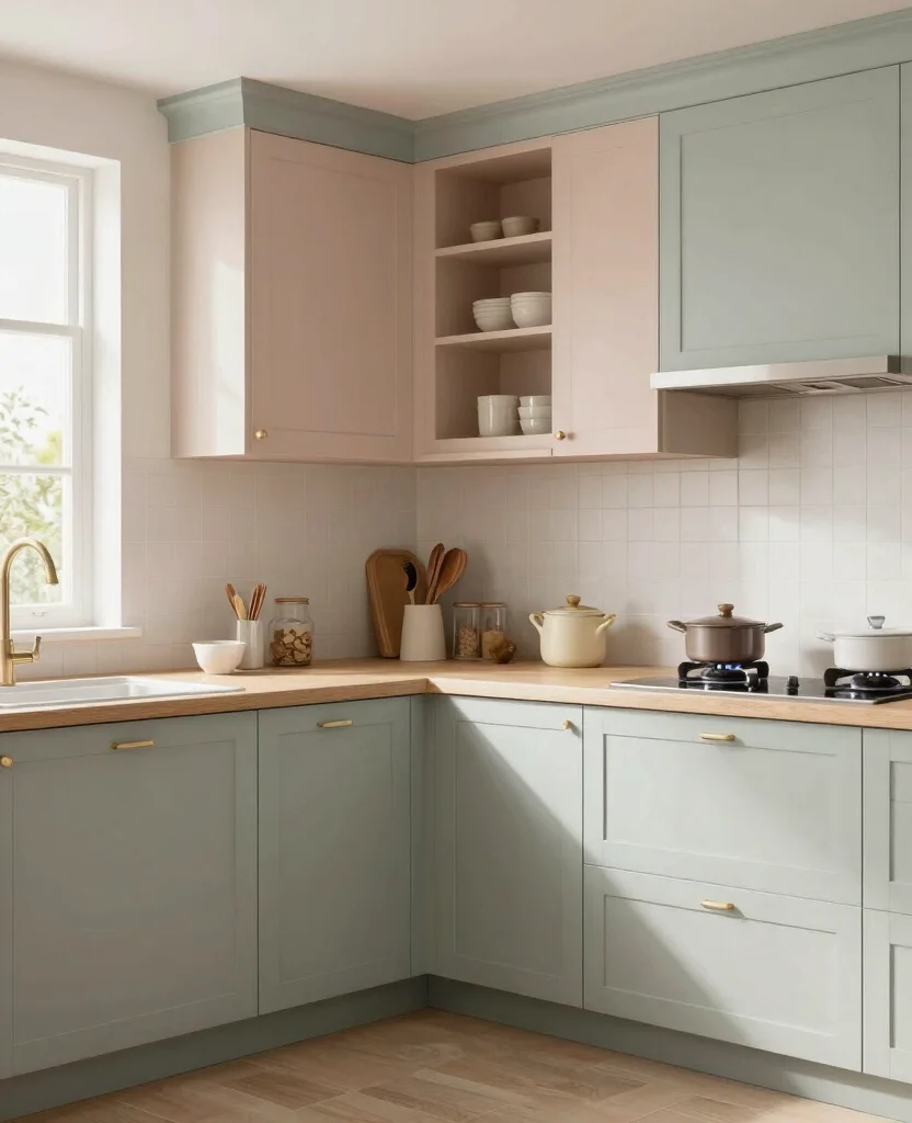 Unlock the Secrets of 19 Stunning L-Shaped Kitchen Layouts (You Won't Believe #4!) - 19. Inviting Color Palettes 1