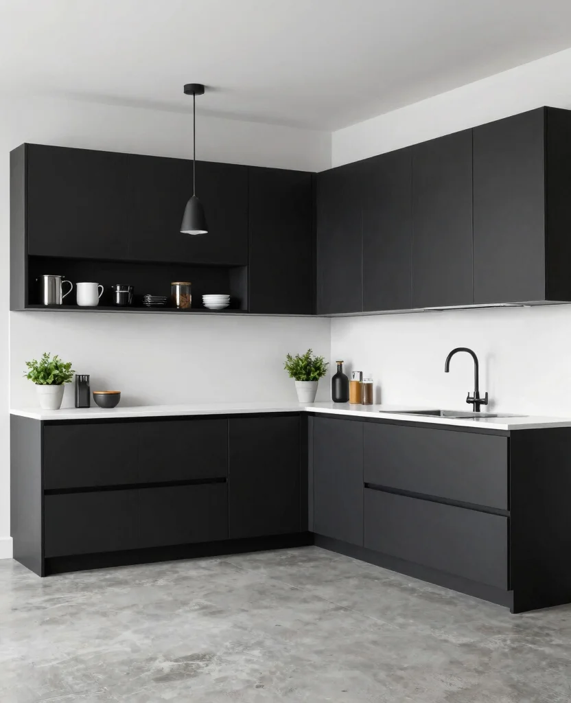 Unlock the Secrets of 19 Stunning L-Shaped Kitchen Layouts (You Won't Believe #4!) - 2. Modern Minimalism 1