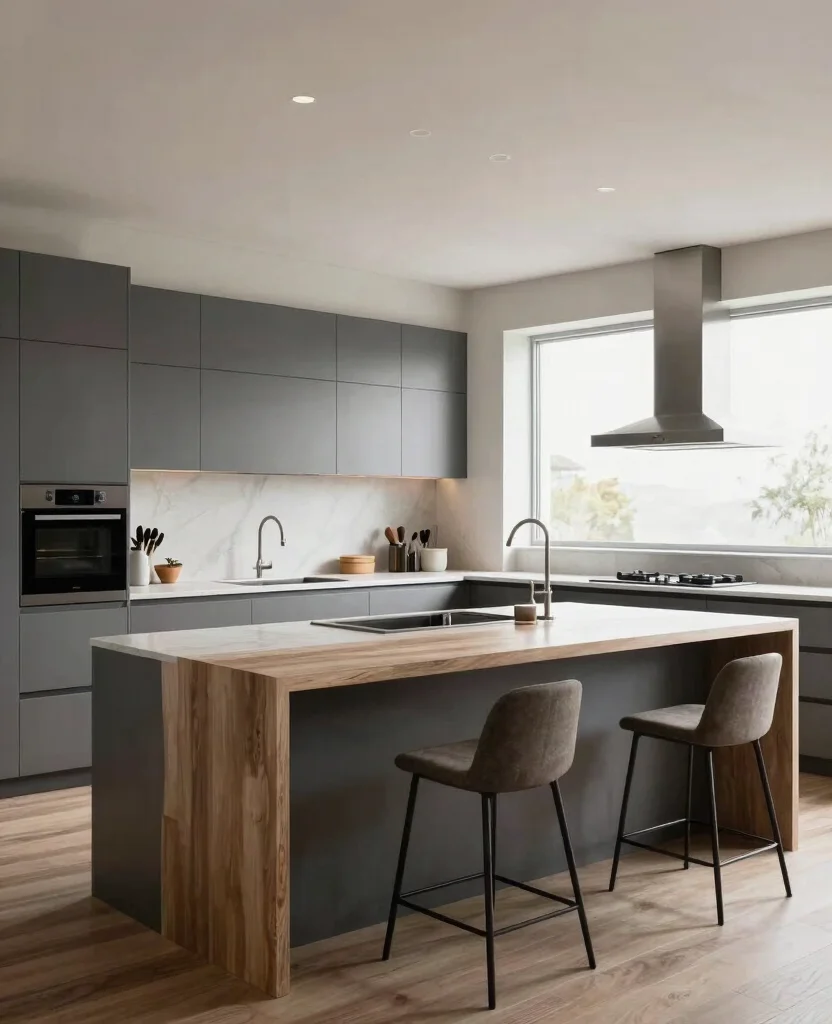 Unlock the Secrets of 19 Stunning L-Shaped Kitchen Layouts (You Won't Believe #4!) - 7. Stylish and Functional Islands 1
