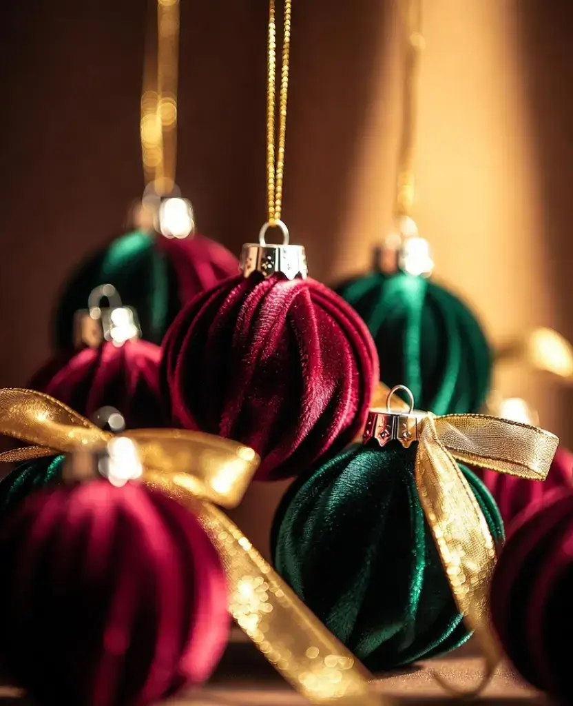 19 Stunning Vintage Christmas Ornaments Under $5 That'll Make You Nostalgic! 6 19 Stunning Vintage Christmas Ornaments Under $5 That'll Make You Nostalgic! / Velvet Ribbon Baubles