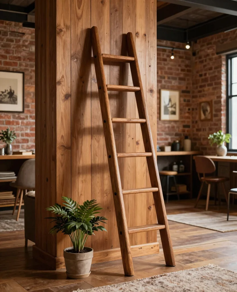 19 Clever Wall Mounted Loft Ladders to Upgrade Your Renovation Game (Don’t Miss #4!) - 1. The Classic Wooden Ladder 1