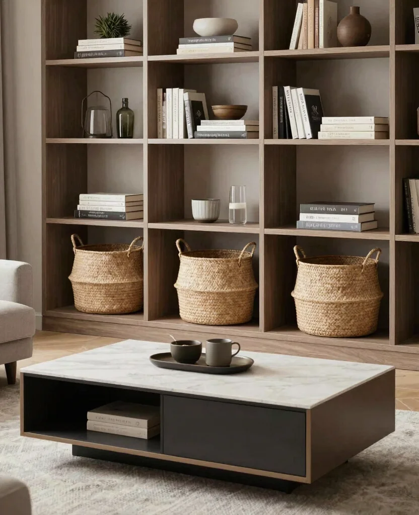 19 Living Room Design Mistakes That Are Ruining Your Space (You Won't Believe #7!) - 10. Neglecting Storage Solutions 1