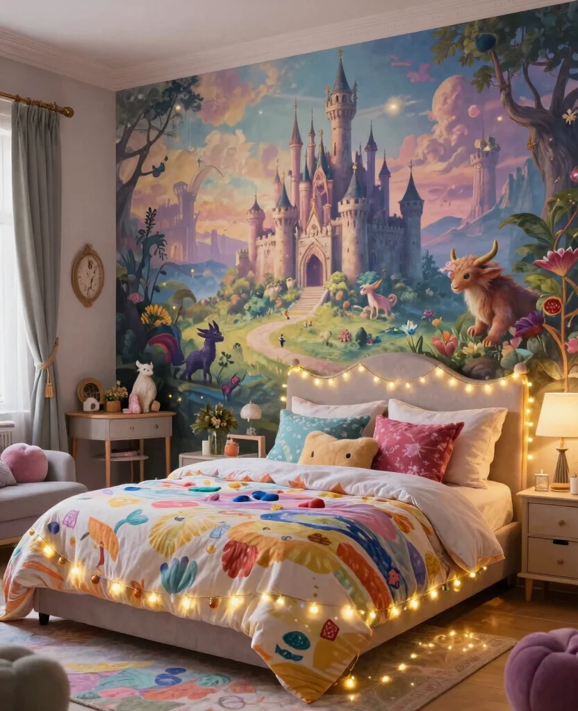 19 Stunning Bedroom Mural Ideas That'll Make You Want to Redecorate Immediately! - 18. Fantasy Realm 1