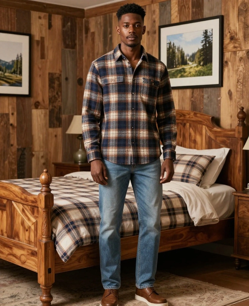 19 Stylish Men's Bedroom Ideas That Will Transform Your Space (You Won't Believe #7!) - 10. Rustic Retreat 1