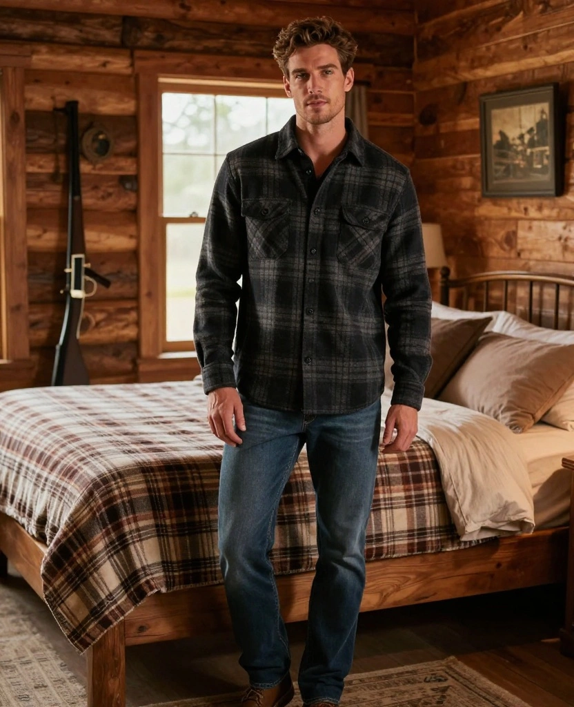 19 Stylish Men's Bedroom Ideas That Will Transform Your Space (You Won't Believe #7!) - 6. Cozy Cabin 1