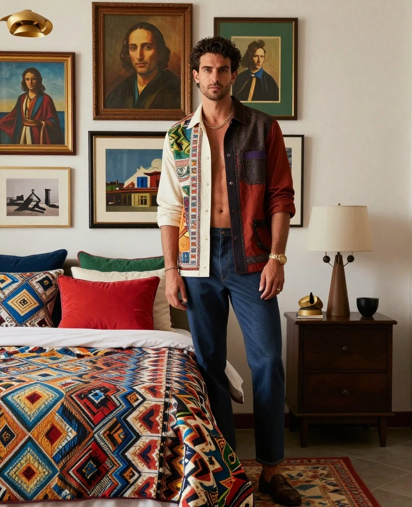 19 Stylish Men's Bedroom Ideas That Will Transform Your Space (You Won't Believe #7!) - 8. Artistic Expression 1