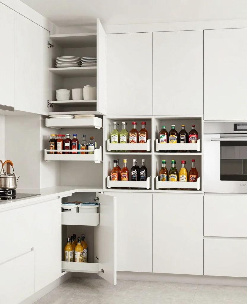 19 Stunning White Kitchen Cabinets Ideas That Will Transform Your Space! 72 19 Stunning White Kitchen Cabinets Ideas That Will Transform Your Space! - 17. Smart Storage Solutions with White Cabinets 1