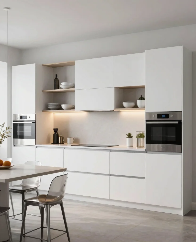 19 Stunning White Kitchen Cabinets Ideas That Will Transform Your Space! 13 19 Stunning White Kitchen Cabinets Ideas That Will Transform Your Space! - 2. Sleek Modern Minimalism 1