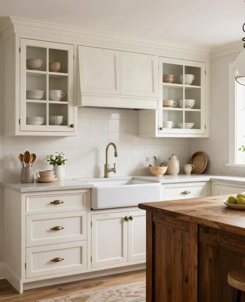 19 Stunning White Kitchen Cabinets Ideas That Will Transform Your Space! 14 19 Stunning White Kitchen Cabinets Ideas That Will Transform Your Space! - 3. Classic Elegance with Antique White 1