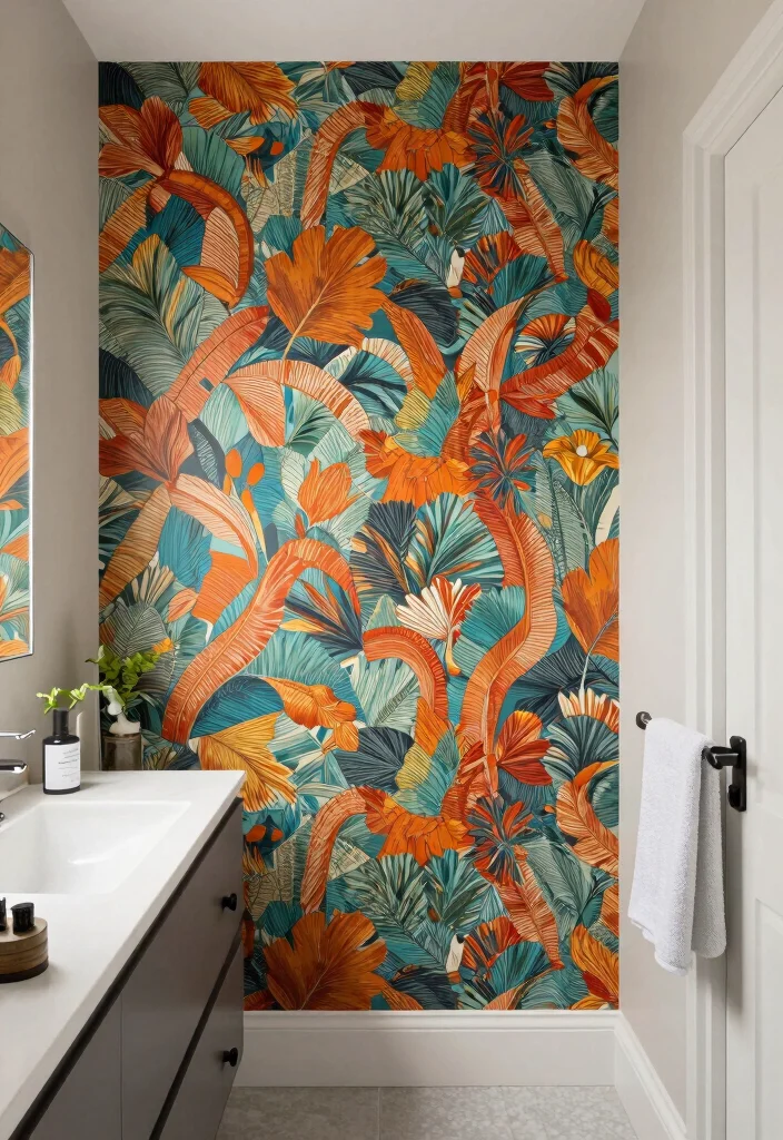 20 Awkward Bathroom Layout Ideas That Will Make You Rethink Your Space! - 9. The Bold Accent Wall 1