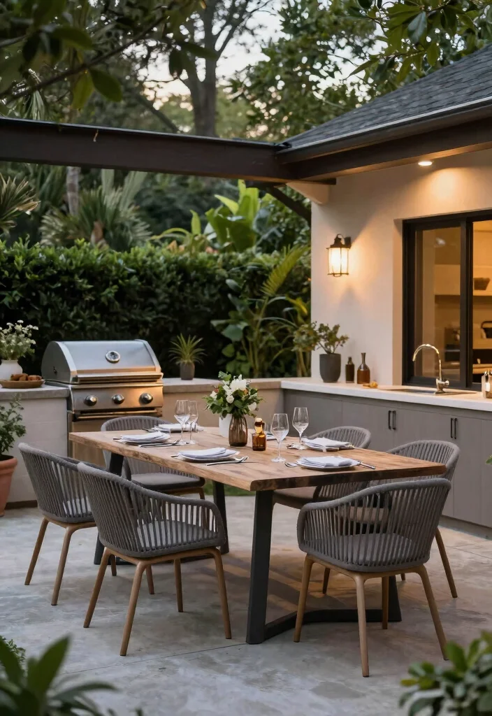 20 Stunning Concrete Patio Ideas That Will Transform Your Backyard Into an Oasis! - 12. Outdoor Dining Area 1