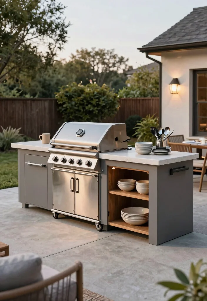 20 Stunning Concrete Patio Ideas That Will Transform Your Backyard Into an Oasis! - 18. Outdoor Kitchen Paradise 1