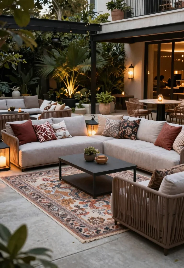 20 Stunning Concrete Patio Ideas That Will Transform Your Backyard Into an Oasis! - 9. Luxurious Outdoor Lounge 1