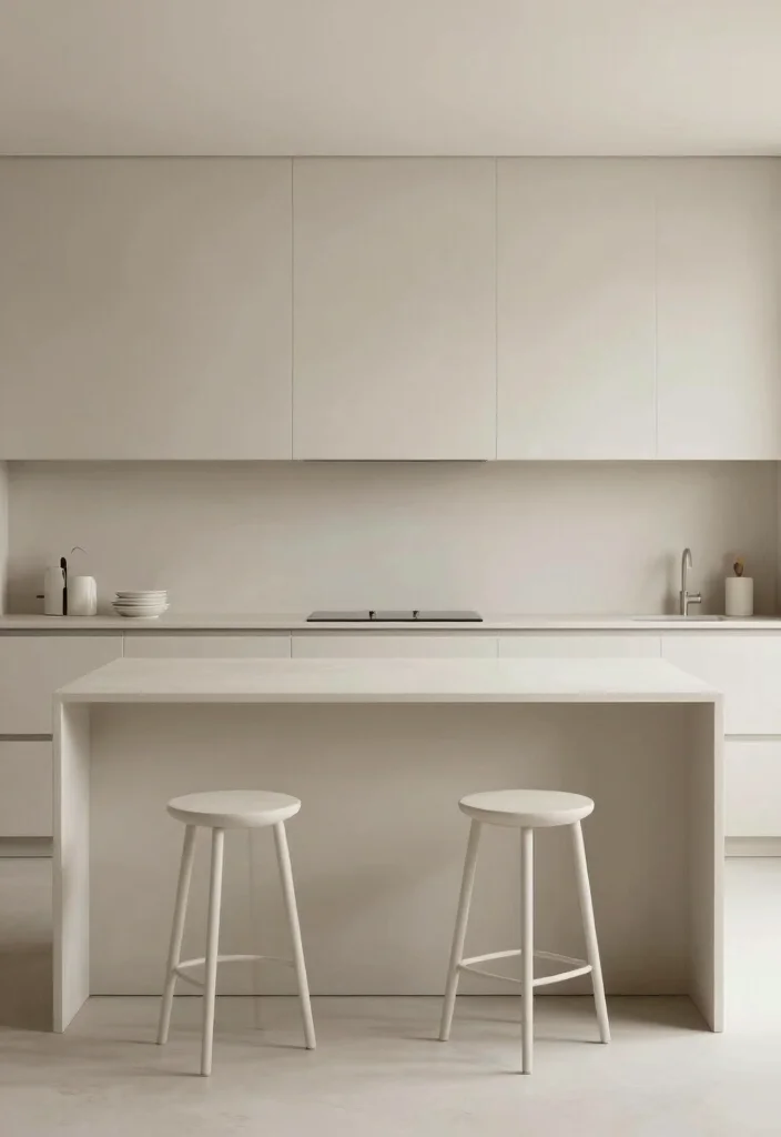 15 Functional Small Kitchen Islands with Seating You Didn't Know You Needed! - 4. The Minimalist Island 1