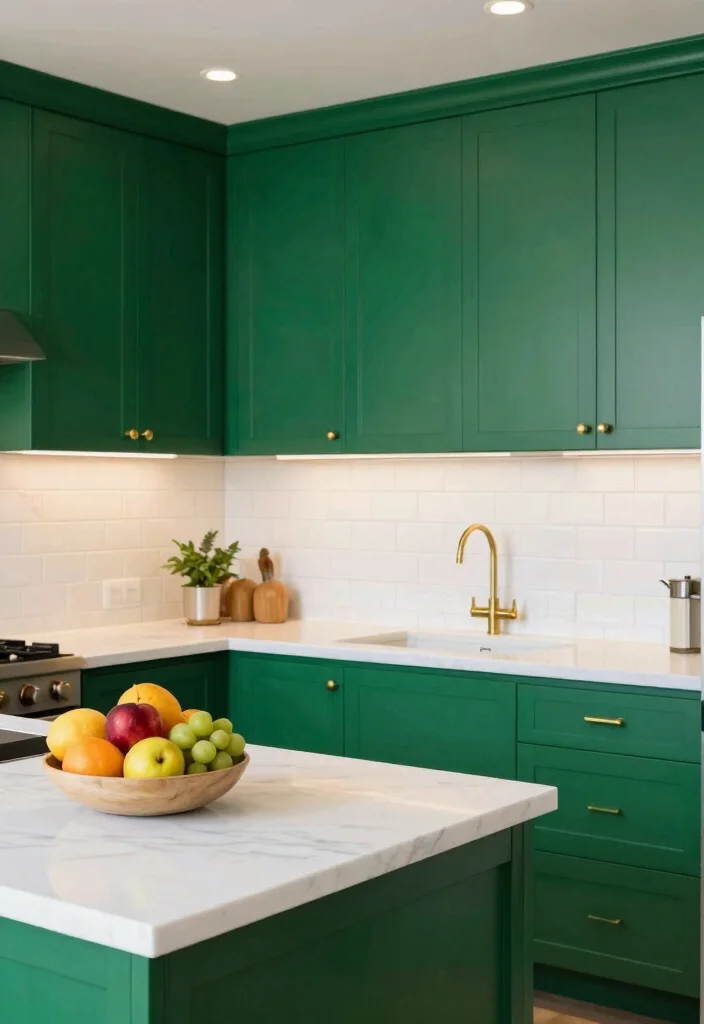 Green Kitchen Ideas /15 Inspiring Kitchens That Celebrate the Glory of Green (You Won't Believe #7!) - 1. Elegant Emerald Accents 1