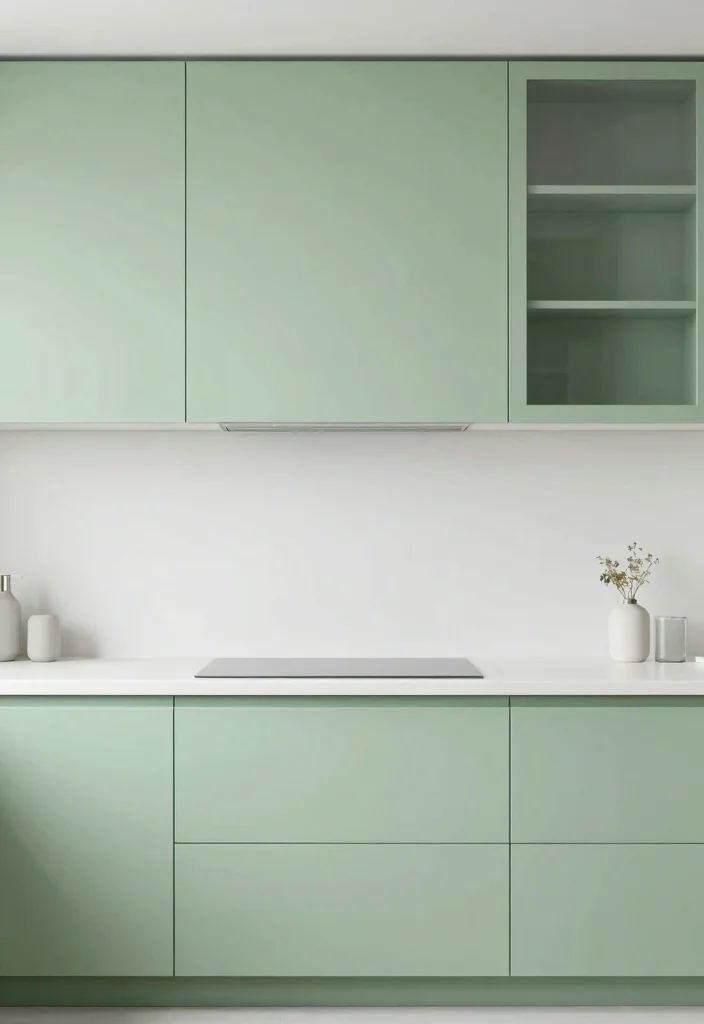 15 Inspiring Kitchens That Celebrate the Glory of Green (You Won't Believe #7!) - 10. Minimalist Green 1