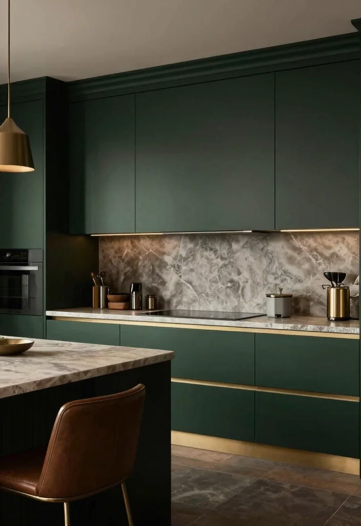15 Inspiring Kitchens That Celebrate the Glory of Green (You Won't Believe #7!) - 12. Dark and Moody 1