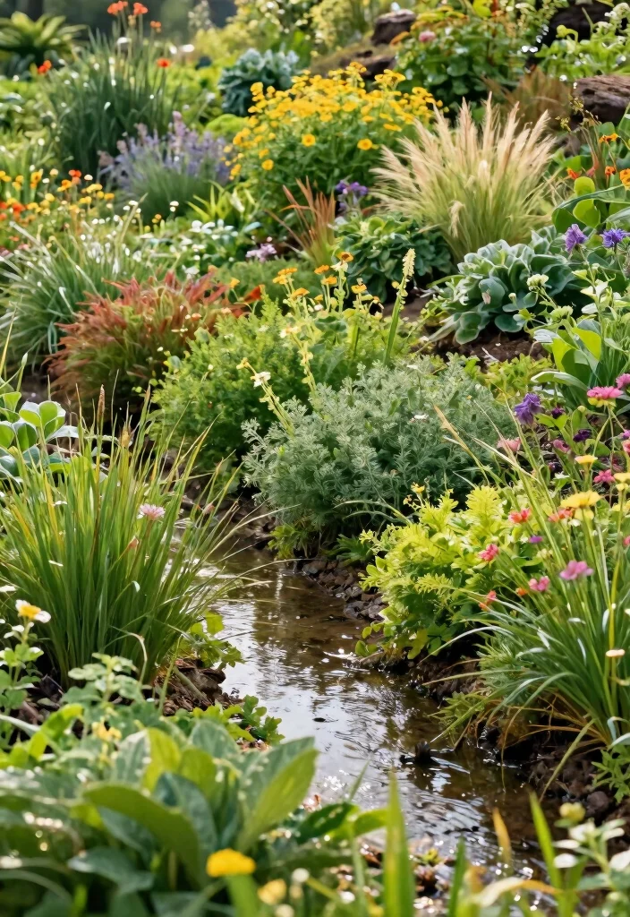 15 Small Garden Around Fence Ideas That Will Transform Your Yard into a Hidden Oasis! - 14. Rain Gardens for Eco-Friendly Design 1