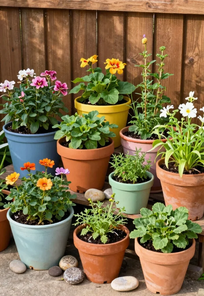 15 Small Garden Around Fence Ideas That Will Transform Your Yard into a Hidden Oasis! - 2. Container Gardens for Versatility 1