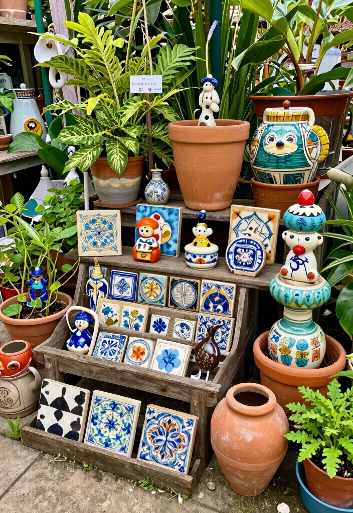 15 Small Garden Around Fence Ideas That Will Transform Your Yard into a Hidden Oasis! - 7. Garden Treasures and Artifacts 1