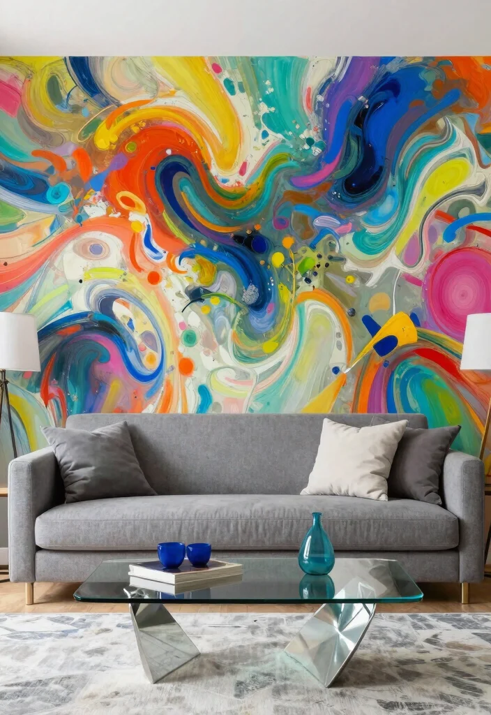 15 Statement Wallpapers That'll Transform Your Living Room Into a Stunning Showstopper! - 14. Artistic Abstracts 1