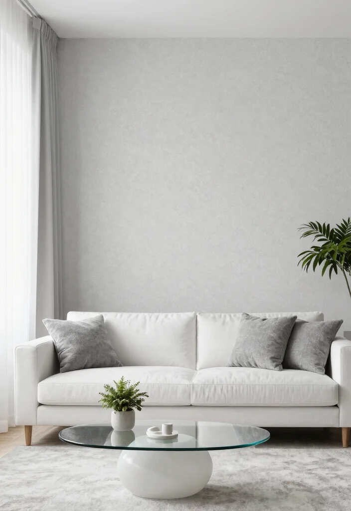 15 Statement Wallpapers That'll Transform Your Living Room Into a Stunning Showstopper! - 4. Minimalist Monochrome 1