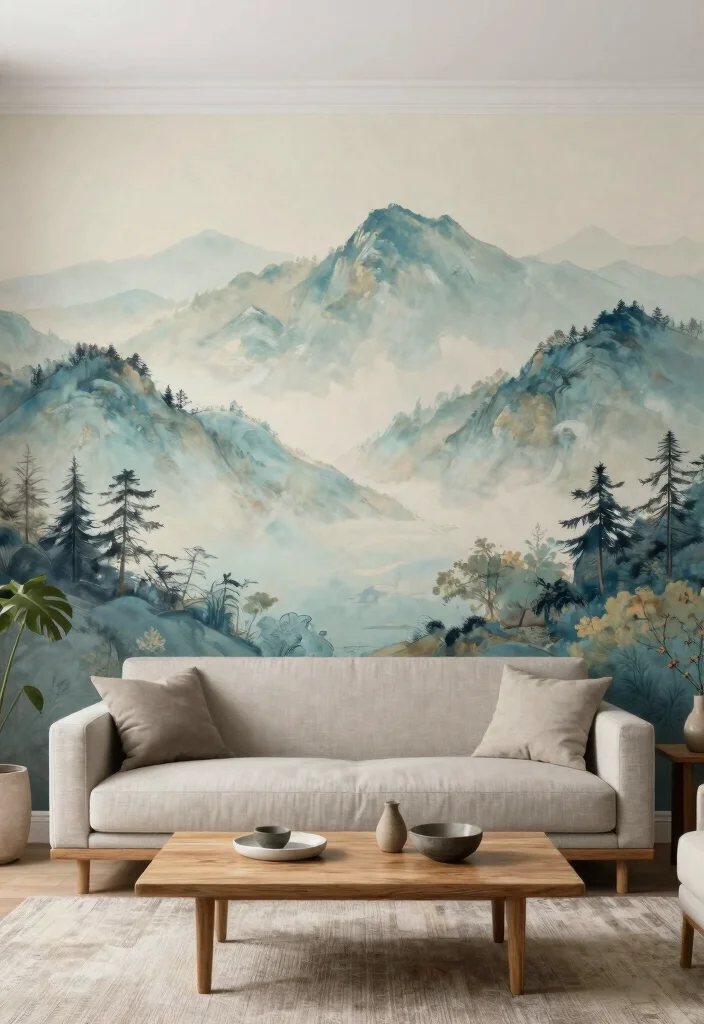 15 Statement Wallpapers That'll Transform Your Living Room Into a Stunning Showstopper! - 7. Artistic Murals 1