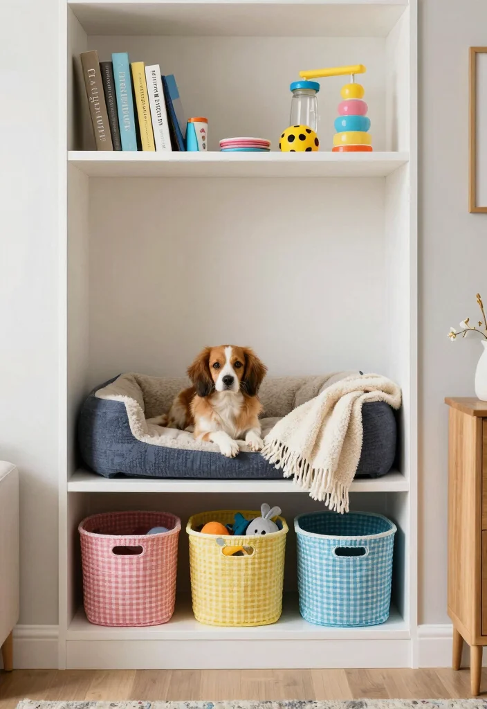 15 Stunning Living Room Alcove Ideas That'll Make You Want to Redecorate ASAP! 16 15 Stunning Living Room Alcove Ideas That'll Make You Want to Redecorate ASAP! - 5. Stylish Pet Corner 1