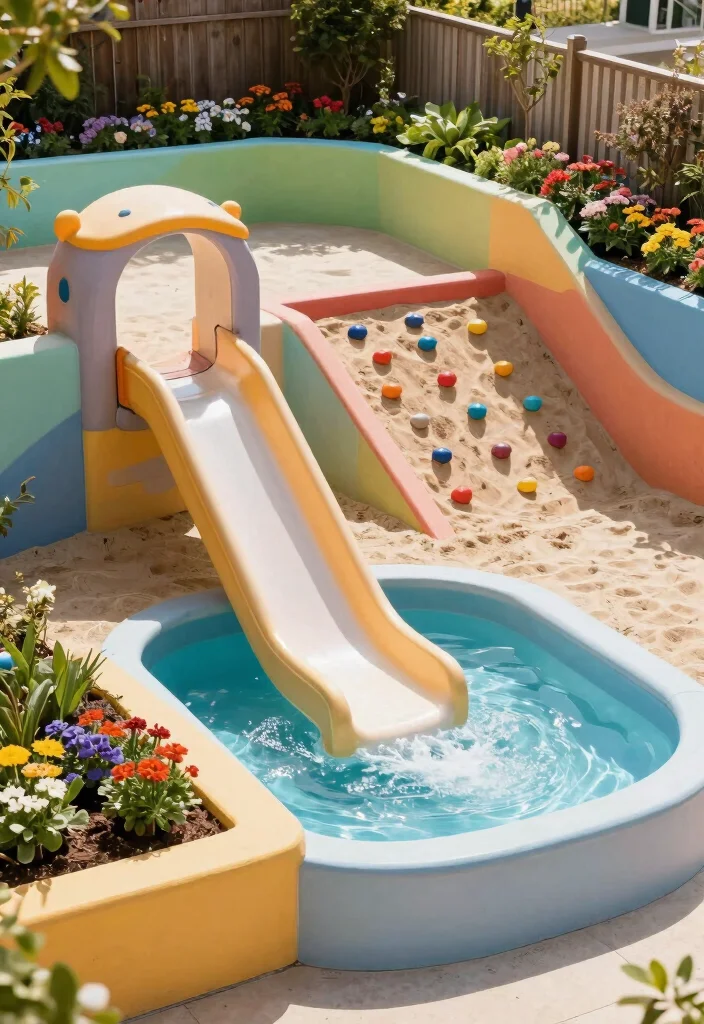 20 Sloped Backyard Ideas with Retaining Walls and Pools That Will Transform Your Outdoor Space! - 10. Playful Sloped Backyard for Kids 1