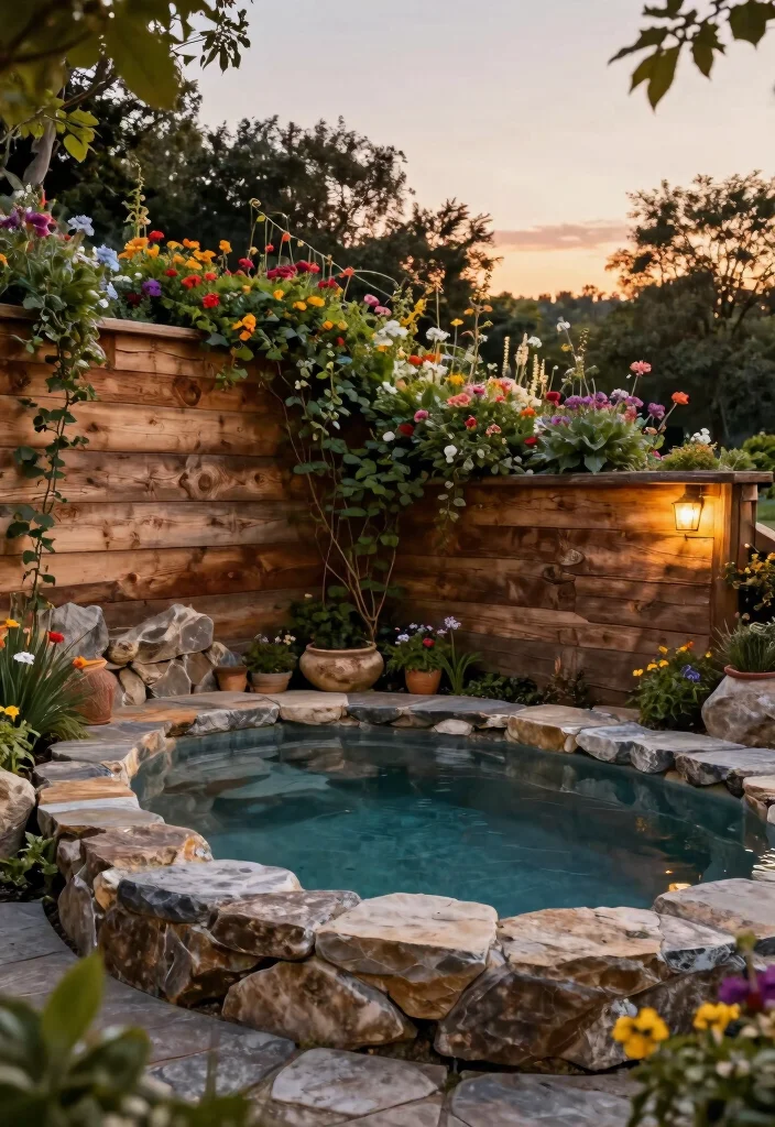 20 Sloped Backyard Ideas with Retaining Walls and Pools That Will Transform Your Outdoor Space! - 4. Rustic Charm with Wooden Retaining Walls 1