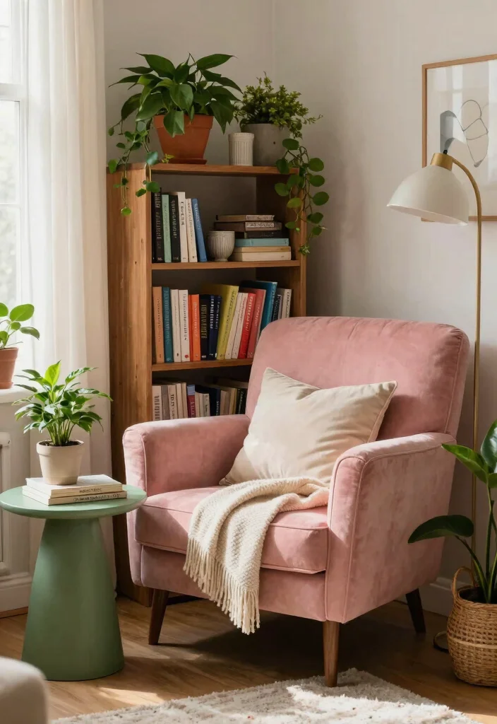 20 Stunning Pink and Green Living Room Ideas That Will Leave You Breathless! - 12. Cozy Nooks 1