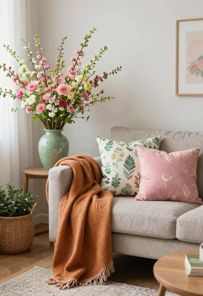 20 Stunning Pink and Green Living Room Ideas That Will Leave You Breathless! - 20. Seasonal Decor Changes 1