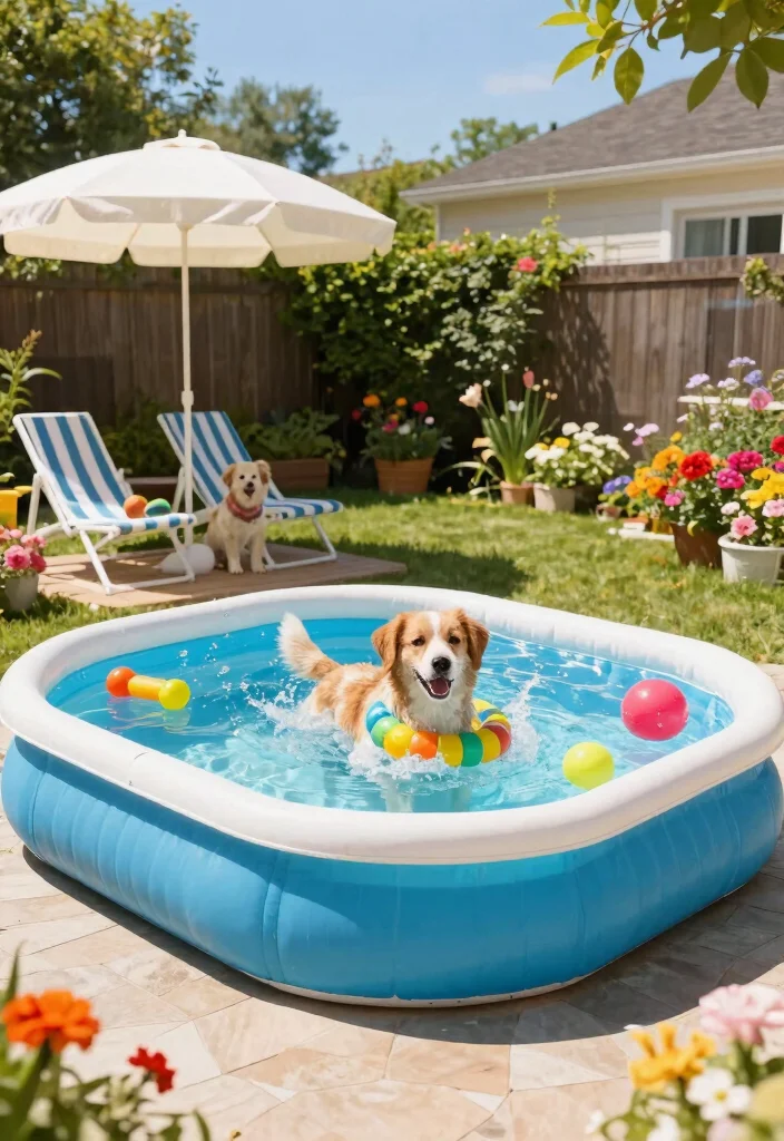 15+ Backyard Landscaping Ideas for Dogs That'll Make Your Pup's Tail Wag! - 10. Outdoor Pet Pool 1