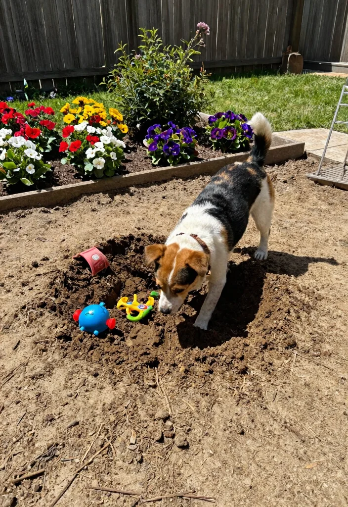 15+ Backyard Landscaping Ideas for Dogs That'll Make Your Pup's Tail Wag! - 4. Digging Zone Delight 1