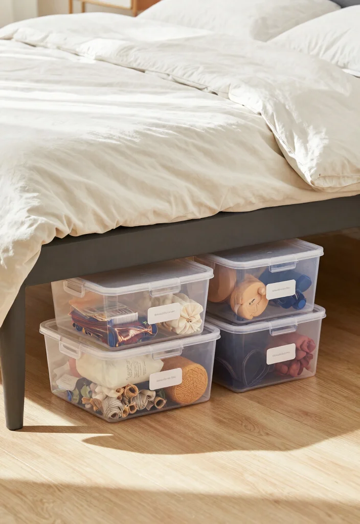 15 Bedroom Storage Solutions for Small Spaces That Will Change Your Life! - 1. Under-Bed Storage Boxes 1