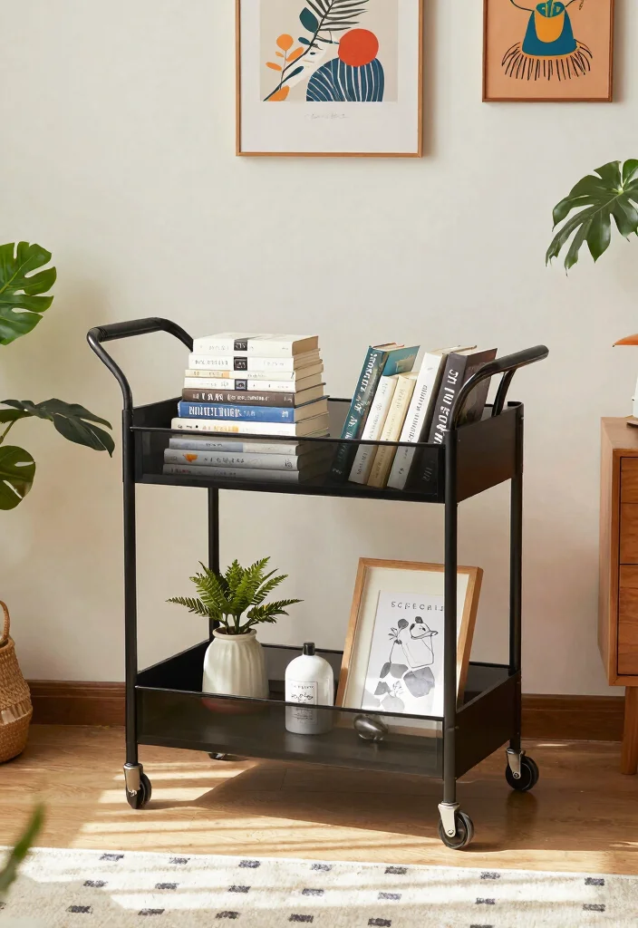 15 Bedroom Storage Solutions for Small Spaces That Will Change Your Life! - 10. Rolling Carts 1