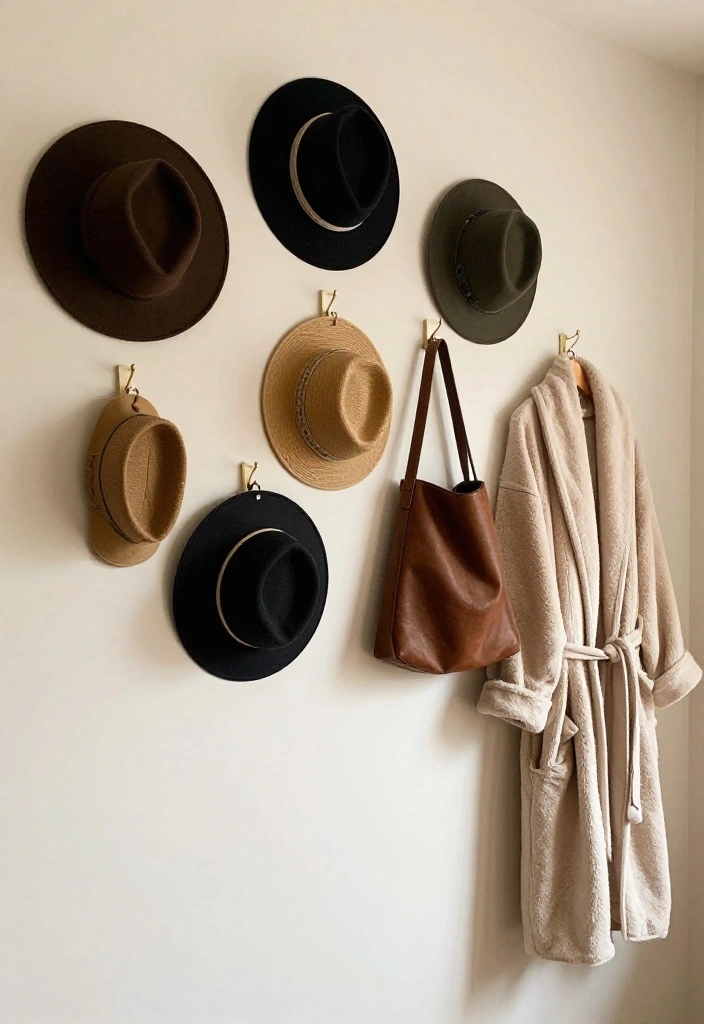 15 Bedroom Storage Solutions for Small Spaces That Will Change Your Life! - 11. Wall-Mounted Hooks 1